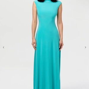 Naked Wardobe Turquoise Maxi Dress